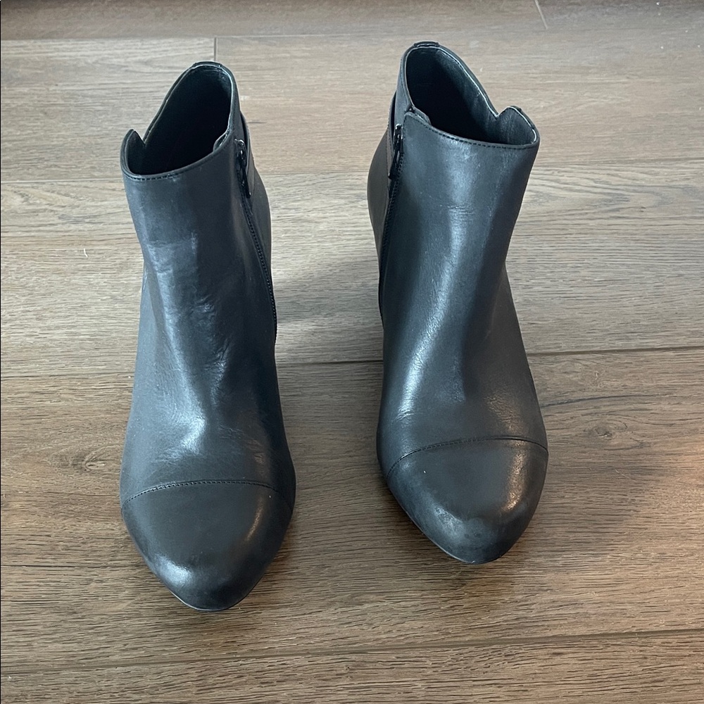 Black Leather Ankle Boots